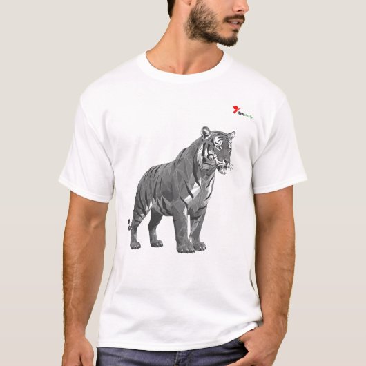 Geometrischer tierischer T - Shirt "Wild Geometry" (Vorderseite)