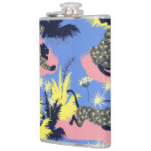 Geometrischer Tiger, Leopard: Kindermuster. Flachmann (Links)