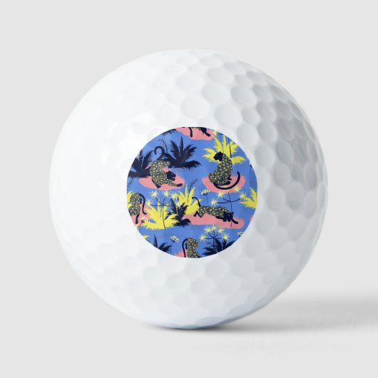 Geometrischer Tiger, Leopard: Kindermuster. Golfball (Vorderseite)