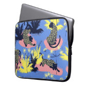 Geometrischer Tiger, Leopard: Kindermuster. Laptopschutzhülle (Vorderseite Links)