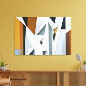 Geometrischer Ton Leinwanddruck (Insitu (Wohnzimmer))