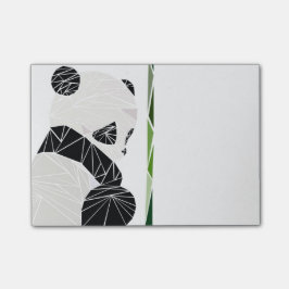 Geometrischer trauriger Panda Post-it Klebezettel