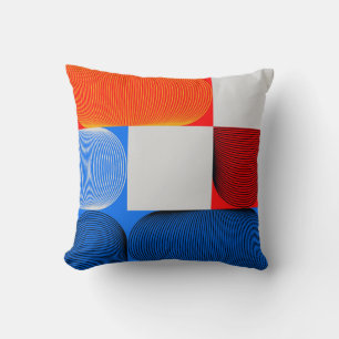 Geometrischer Übergang: abstraktes Vintage-Muster. Kissen