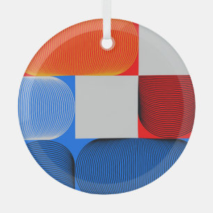 Geometrischer Übergang: abstraktes Vintage-Muster. Ornament Aus Glas