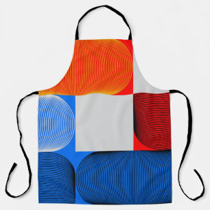 Geometrischer Übergang: abstraktes Vintage-Muster. Schürze