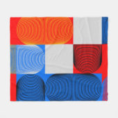Geometrischer Übergang: abstraktes Vintages Muster Fleecedecke (Vorderseite (Horizontal))