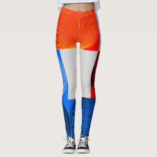 Geometrischer Übergang: abstraktes Vintages Muster Leggings