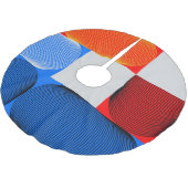 Geometrischer Übergang: abstraktes Vintages Muster Polyester Weihnachtsbaumdecke (Schrägansicht)