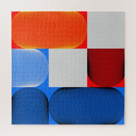 Geometrischer Übergang: abstraktes Vintages Muster Puzzle (Vertikal)