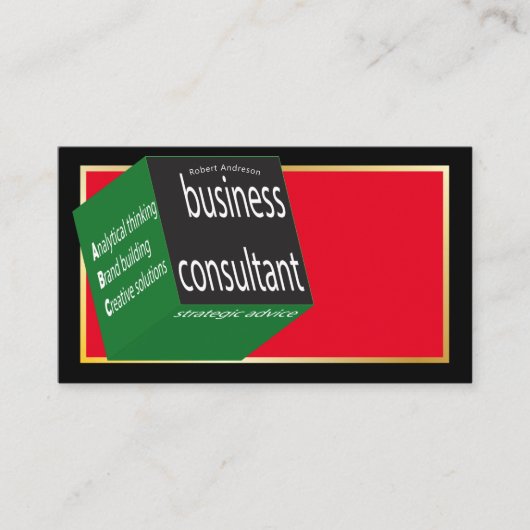 Geometrischer Unternehmensberater Phantastisch Bla Visitenkarte (Vorderseite)