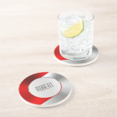 geometrischer Untersetzer für metallisches Rot und (Seite)