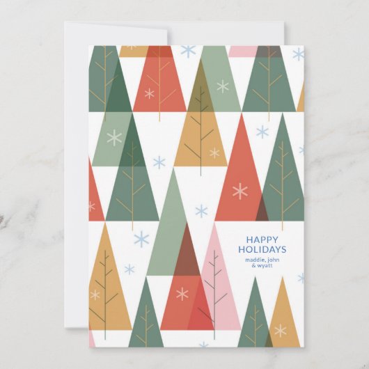 Geometrischer Urwald Feiertagskarte (Vorderseite)