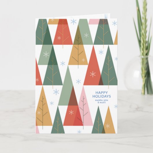 Geometrischer Urwald Feiertagskarte (Vorderseite)