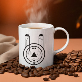 Geometrischer Usagi Kaninchen Zodiakus Zweifarbige Tasse
