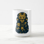 Geometrischer Vater mit Cubs Bester Vater Kaffeetasse (Mittel)