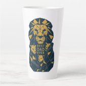 Geometrischer Vater mit Cubs Bester Vater Milchtasse (Vorderseite)