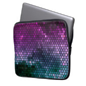 geometrischer Verlauf mit Hexagon Lila und blau-gr Laptopschutzhülle (Vorderseite Links)