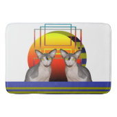 Geometrischer verrückter Katzenentwurf Sphynx Badematte (Vorderseite)