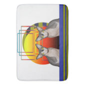 Geometrischer verrückter Katzenentwurf Sphynx Badematte (Vorderseite Vertikal)