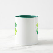 Geometrischer Vierblattklee-St.-Patricks-Tag-Beche Tasse (Zentrum)