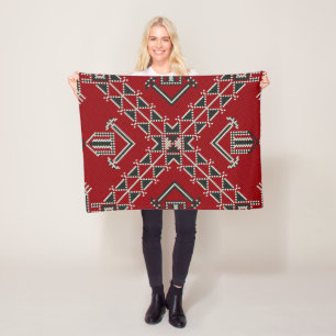 Geometrischer Vintage-Mode-Stil klassisch trendy Fleecedecke