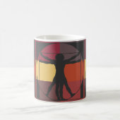 Geometrischer Vitruvian Mann Kaffeetasse (Mittel)