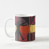 Geometrischer Vitruvian Mann Kaffeetasse (Links)