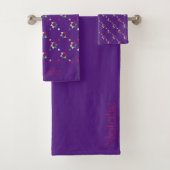 Geometrischer Vorlagenname Badhandtuch Set (Insitu)