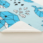 Geometrischer Wal: Niedliches nahtloses Muster Sherpadecke (3/4)