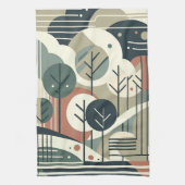 Geometrischer Wald Geschirrtuch (Vertikal)