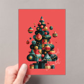 Geometrischer Weihnachtsbaum Acryleinladungen (Insitu (Handheld))