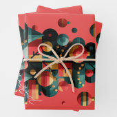 Geometrischer Weihnachtsbaum Geschenkpapier Set (Beispiel)