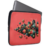 Geometrischer Weihnachtsbaum Laptopschutzhülle (Vorne Rechts)