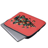 Geometrischer Weihnachtsbaum Laptopschutzhülle (Vorne Knopf)