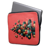 Geometrischer Weihnachtsbaum Laptopschutzhülle (Vorderseite Links)