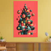 Geometrischer Weihnachtsbaum Leinwanddruck (Insitu (Wohnzimmer))