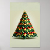 Geometrischer Weihnachtsbaum Poster (Vorne)