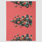Geometrischer Weihnachtsbaum Seidenpapier (Vorderseite)
