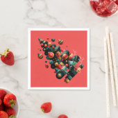 Geometrischer Weihnachtsbaum Serviette (Beispiel)