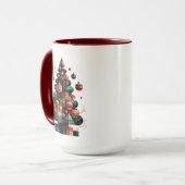 Geometrischer Weihnachtsbaum Tasse (Vorderseite Links)