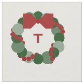 Geometrischer Weihnachtskranz mit Monogram-Stoff Stoff (Nahaufnahme)