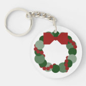 Geometrischer Weihnachtskranz Schlüsselanhänger (Vorderseite)