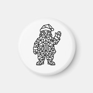 Geometrischer Weihnachtsmann-Magnet Magnet