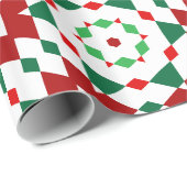 Geometrischer Weihnachtsstar Geschenkpapier (Rolleneckpunkt)