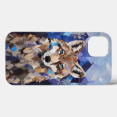 Geometrischer Wolf Berg Case-Mate iPhone Hülle (Rückseite (Horizontal))