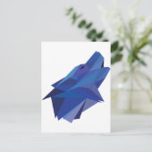 Geometrischer Wolf Postkarte (Stehend Vorderseite)