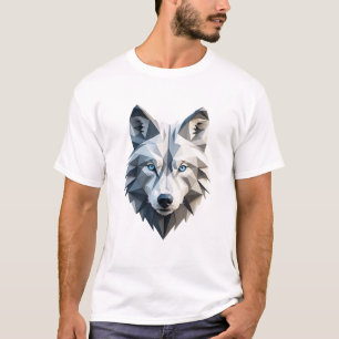 Geometrischer Wolf-T - Shirt