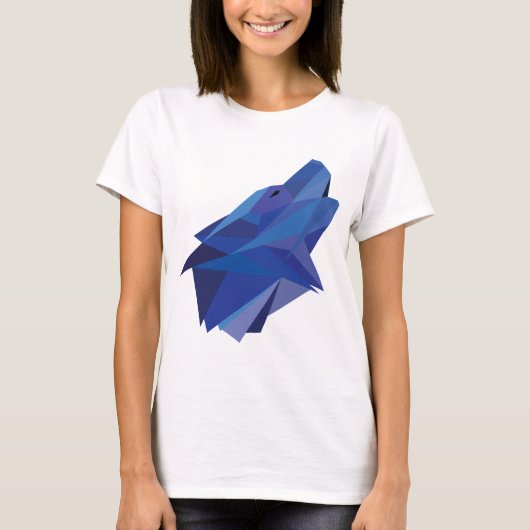 Geometrischer Wolf T-Shirt (Vorderseite)