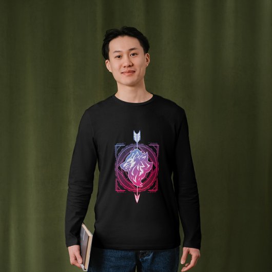 Geometrischer Wolf T-Shirt