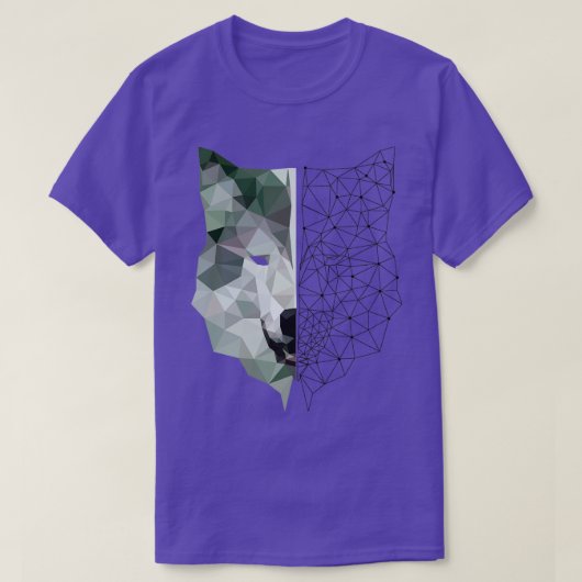 Geometrischer Wolf T-Shirt (Design vorne)